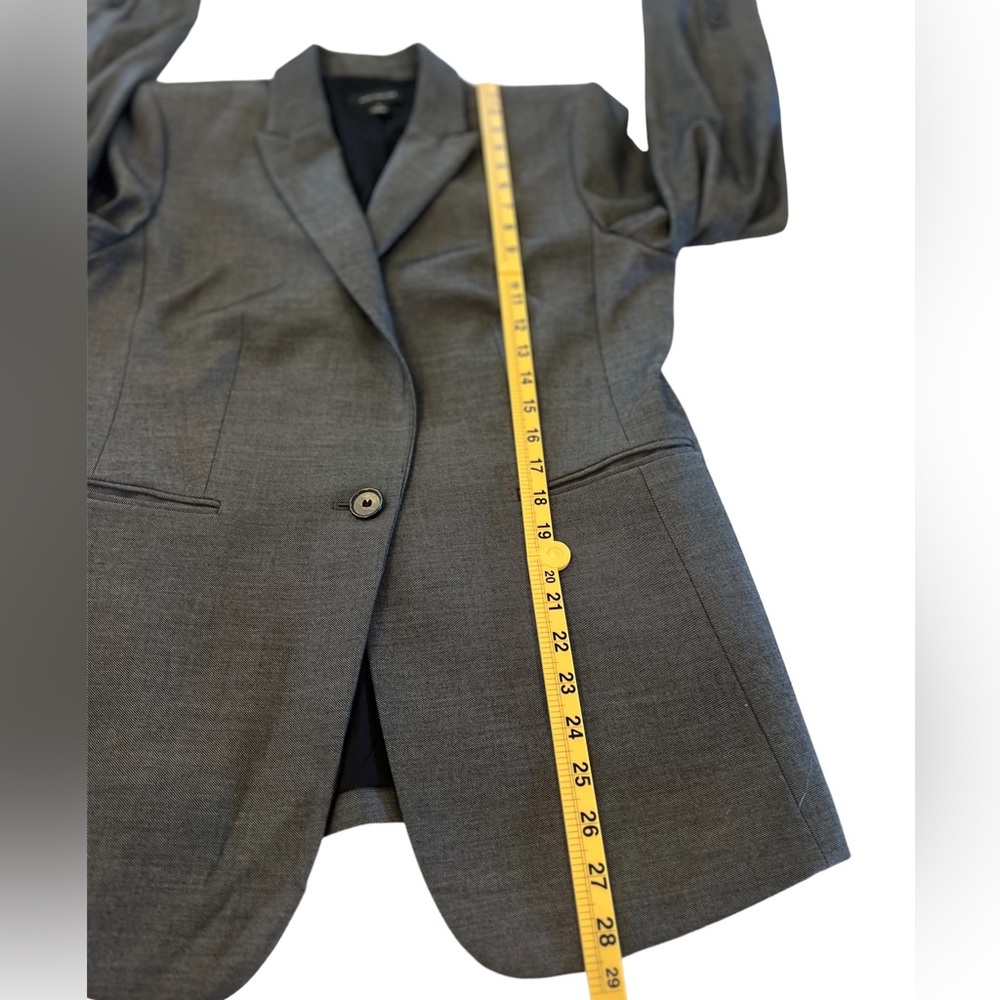 Ann Taylor Structured Blazer Medium Gray Size 10 … - image 6